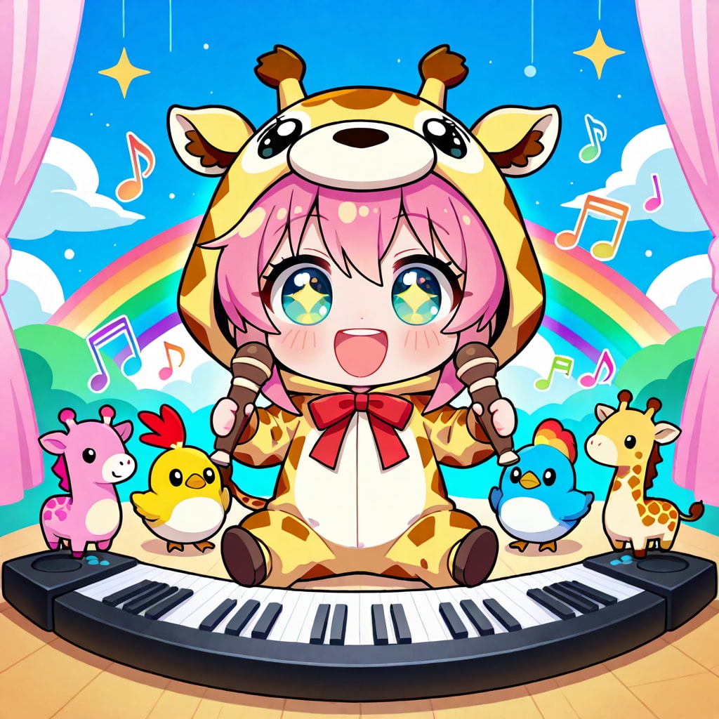 ドレミの日のキリン着ぐるみちび子ちゃん
