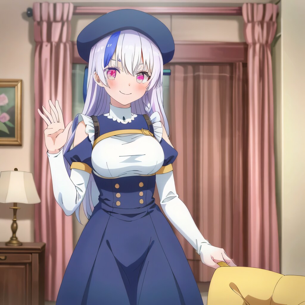 白髪ロングでメイド服の少女２