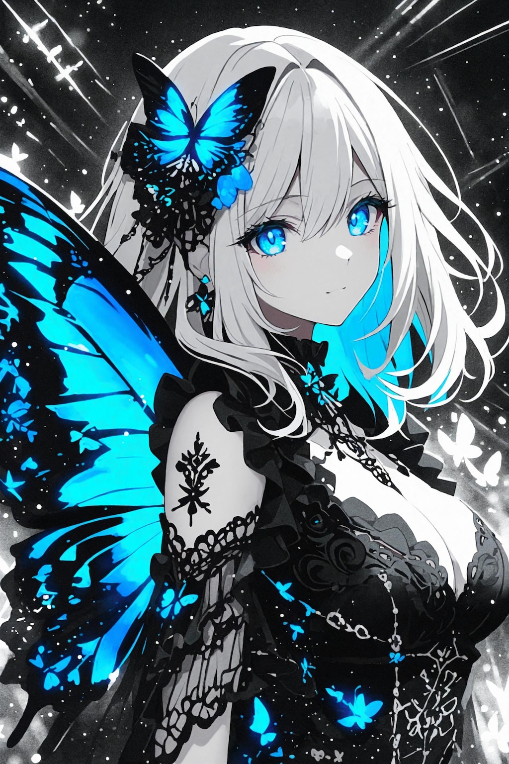 浮かび上がる青の煌めき