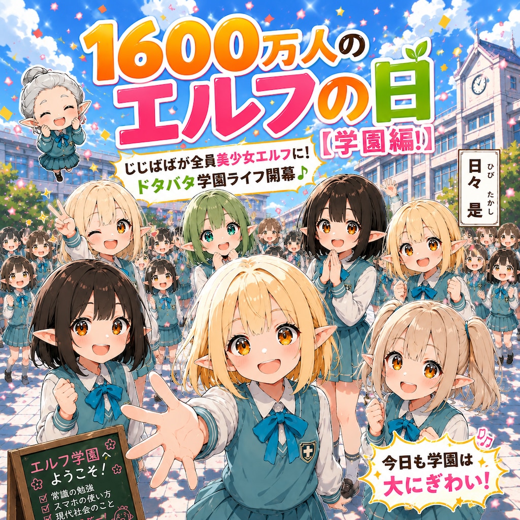 じじばばが全員美少女エルフに⁉︎『１６００万人のエルフの日【学園編】』