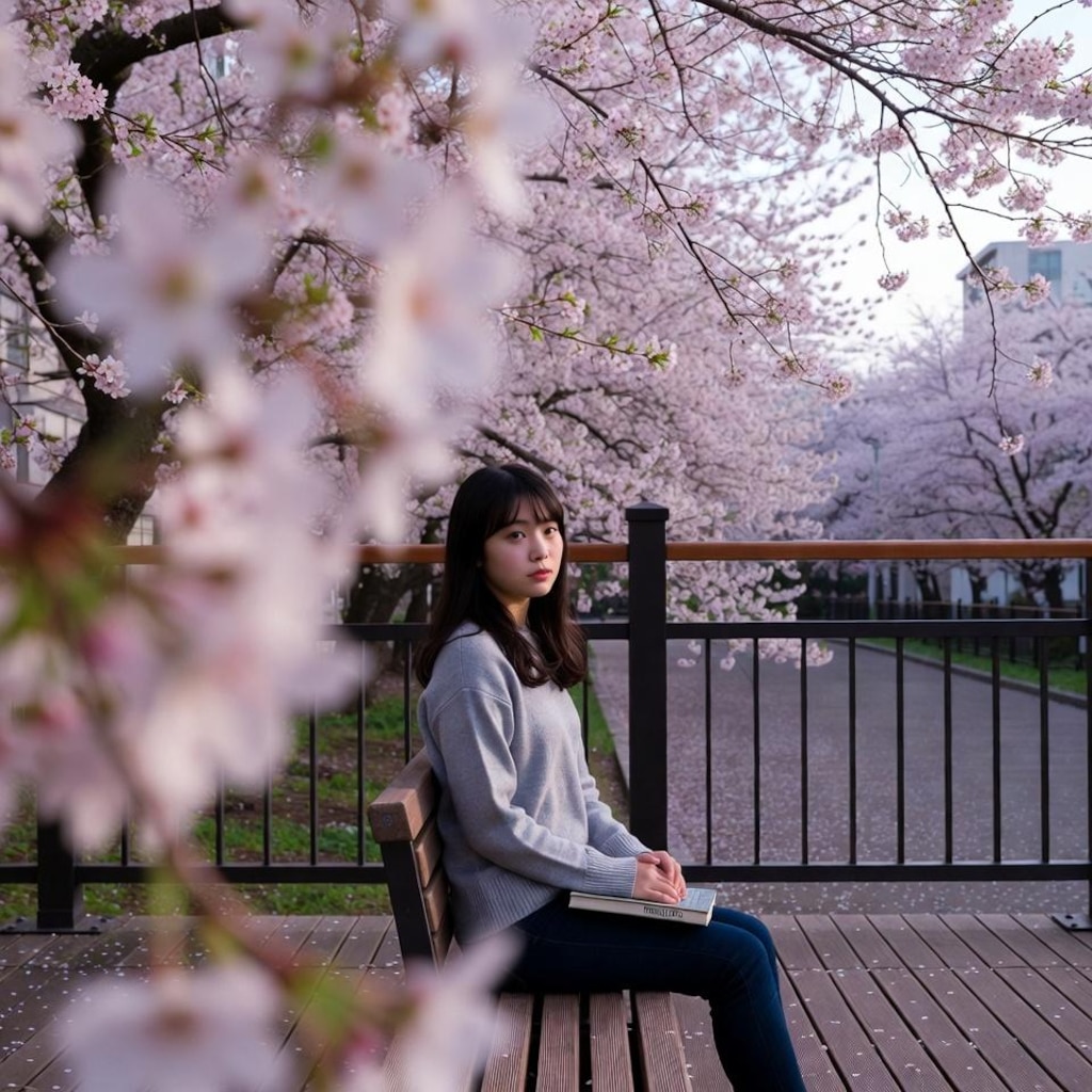 桜の下の君を、こっそり