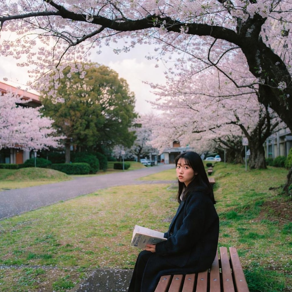 桜の下の君を、こっそり