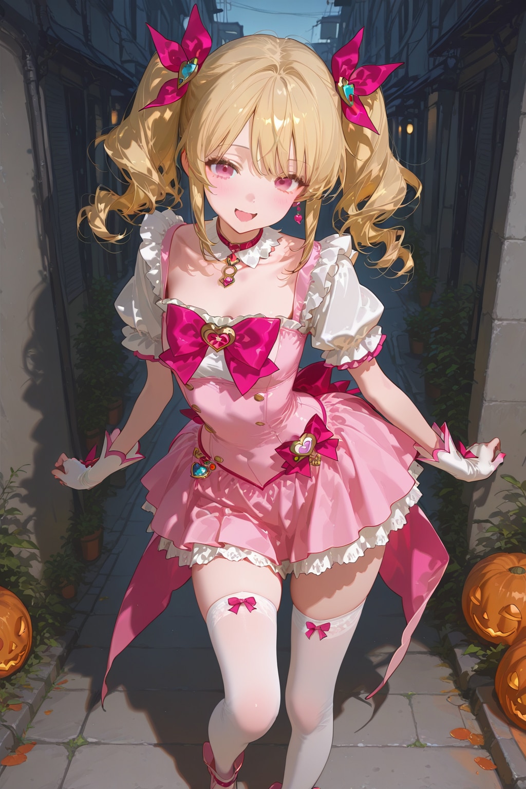 路地裏から魔法少女+カボチャ