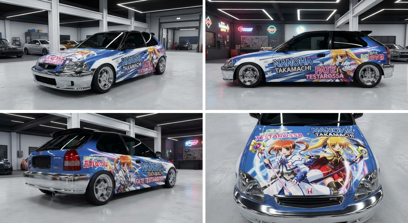 魔法少女リリカルなのは痛車EK9 | の人気AIイラスト・グラビア