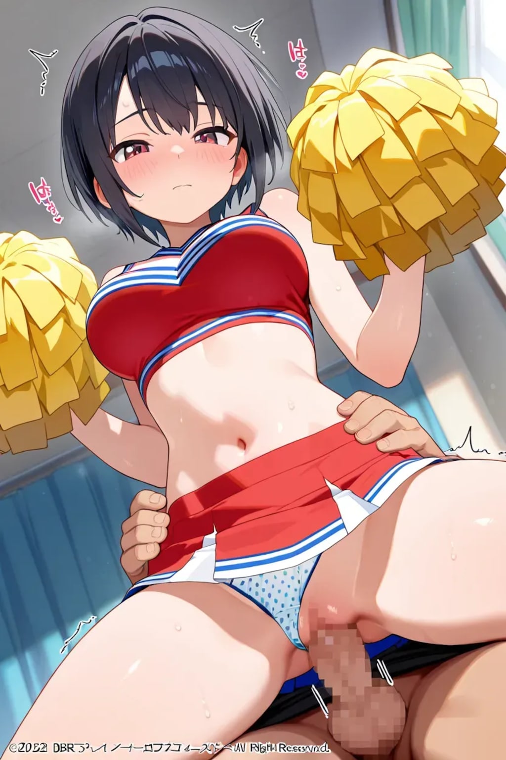 チア部のクラスメイトも騎乗位で犯す