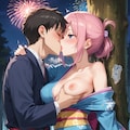 花火大会で欲情しちゃった♡ ① 2枚目
