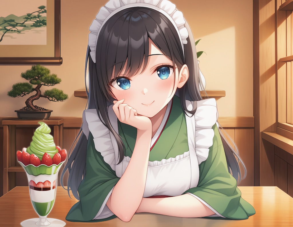 抹茶パフェが美味しい和風喫茶の看板娘　リベンジ