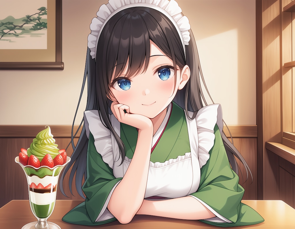 抹茶パフェが美味しい和風喫茶の看板娘　リベンジ