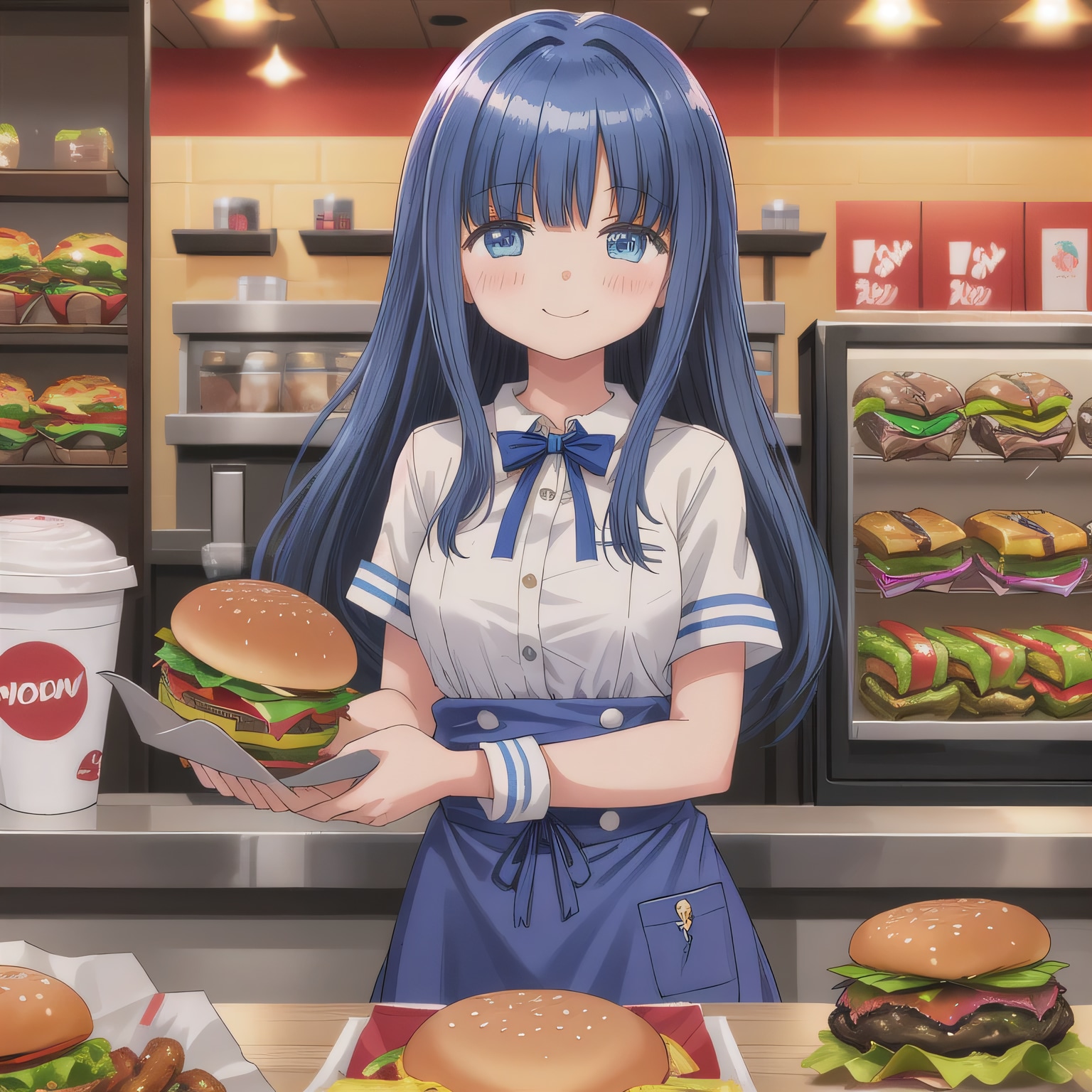 黒髪ロングでクルーの少女２４ | の人気AIイラスト・グラビア