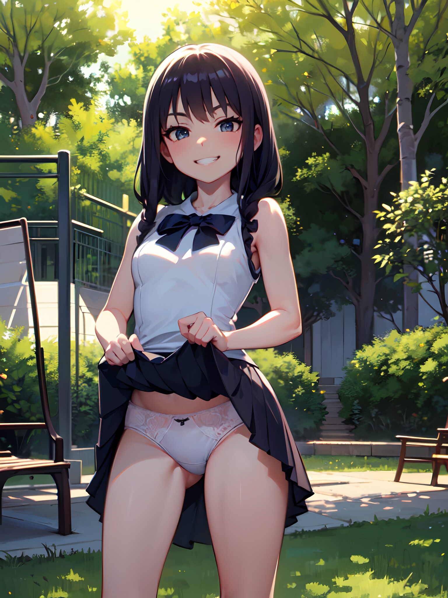 相手を困惑させる悪い遊びを覚えてしまった少女