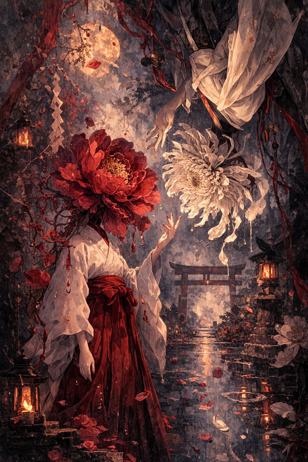 首落としの花-逆位双花の巫女- | の人気AIイラスト・グラビア