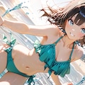 海ではしゃいで 8枚目