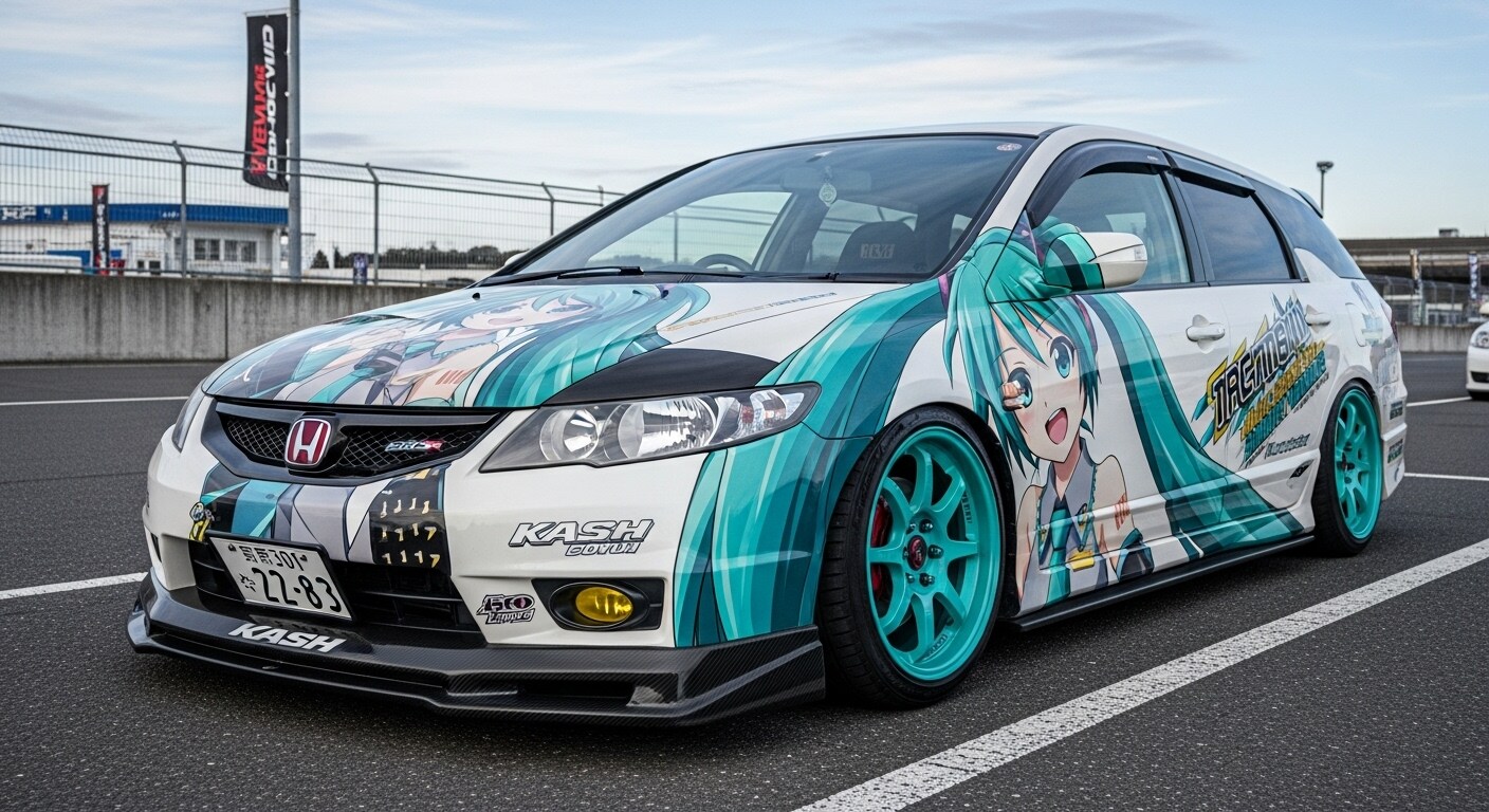 ホンダエアウェイブ初音ミク痛車 | の人気AIイラスト・グラビア