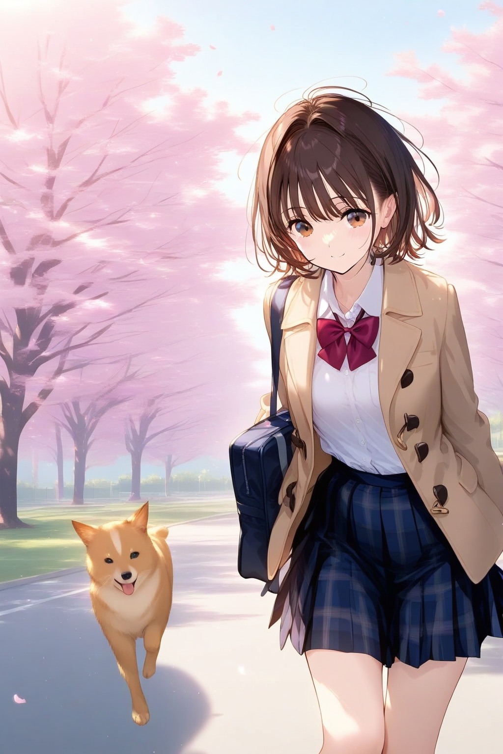 ワンちゃんと通学