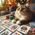 カードゲームする猫 5枚目