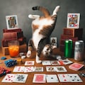 カードゲームする猫 7枚目