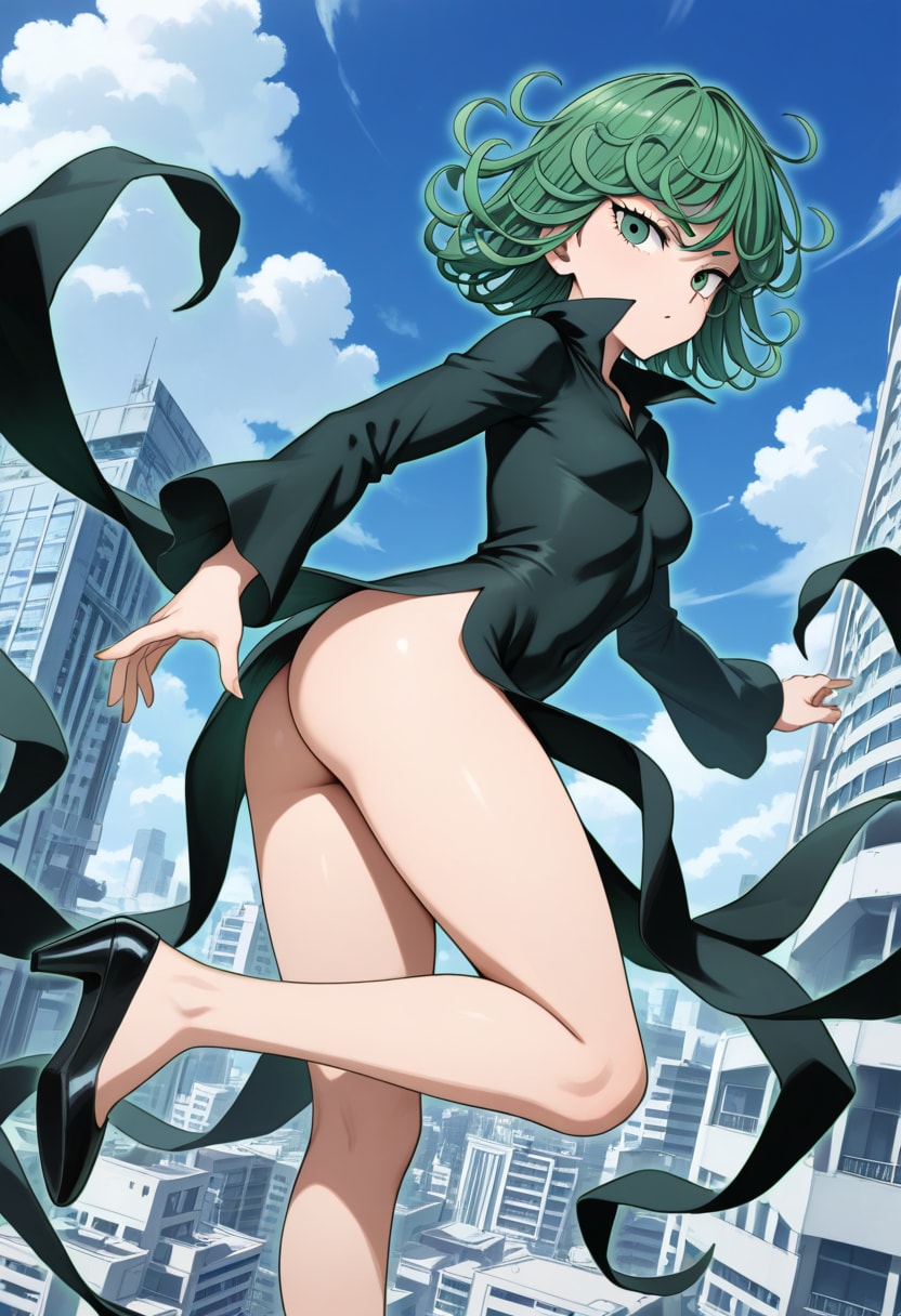 浮いているタツマキ