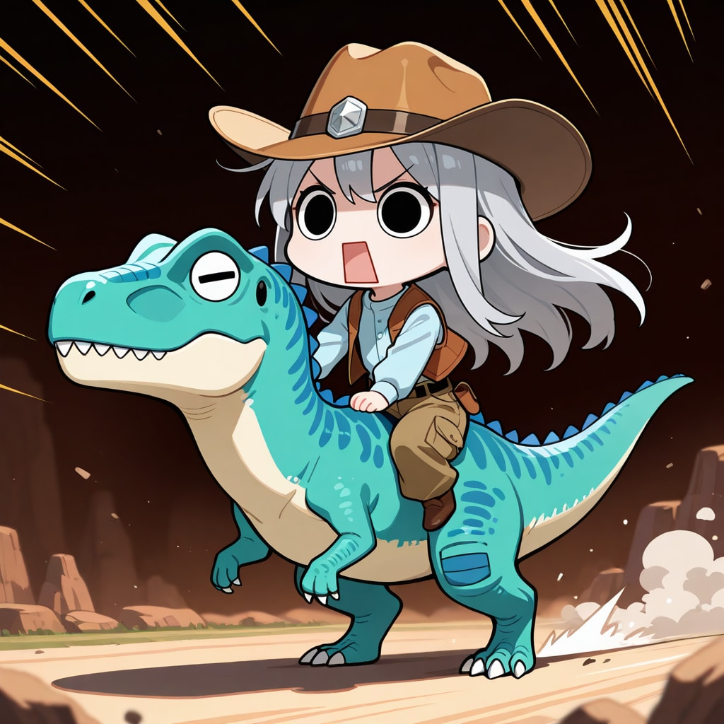 えらいこっちゃ嬢の恐竜えらいこっちゃーちゃらっちゃー