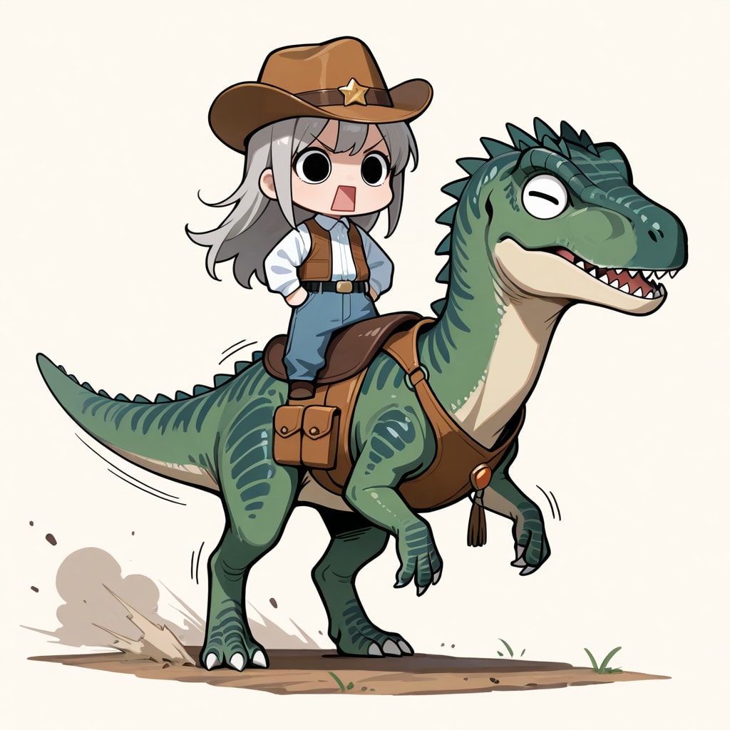えらいこっちゃ嬢の恐竜えらいこっちゃーちゃらっちゃー