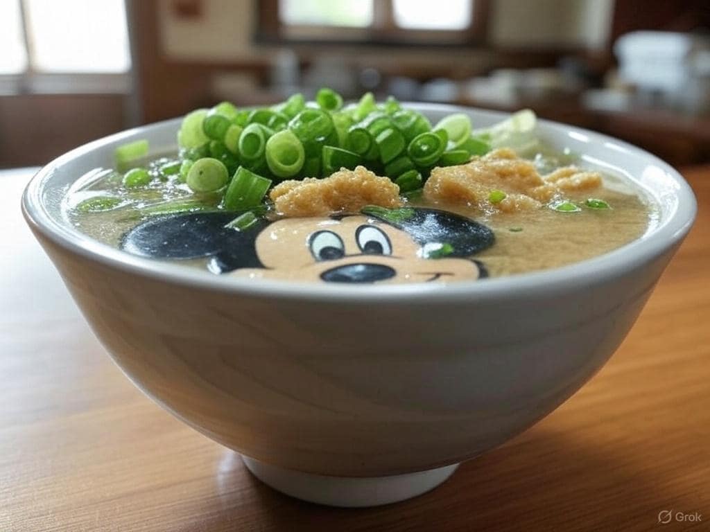 牛丼屋の味噌汁にミッキーマウスが！？