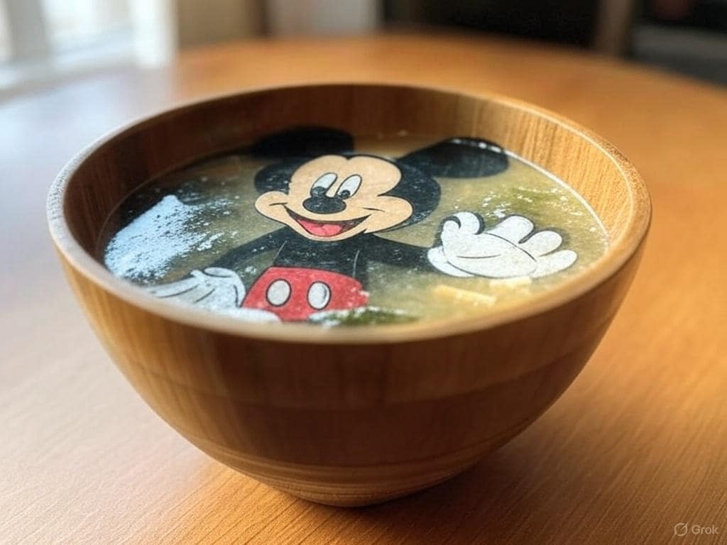 牛丼屋の味噌汁にミッキーマウスが！？