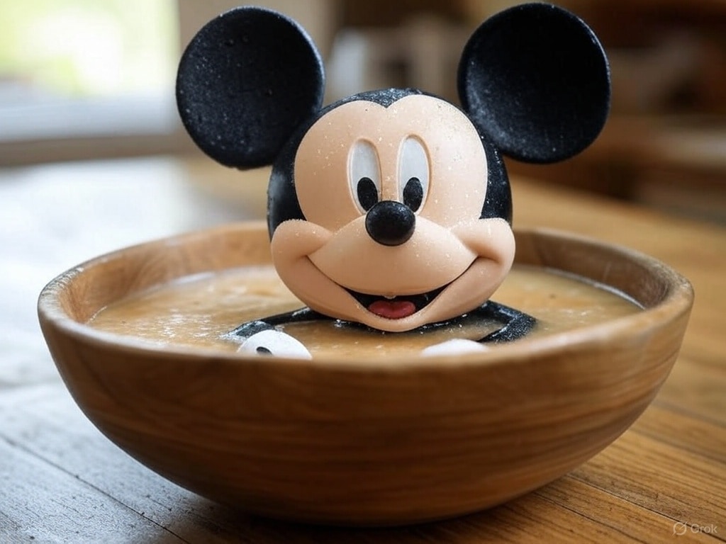 牛丼屋の味噌汁にミッキーマウスが！？ | の人気AIイラスト・グラビア