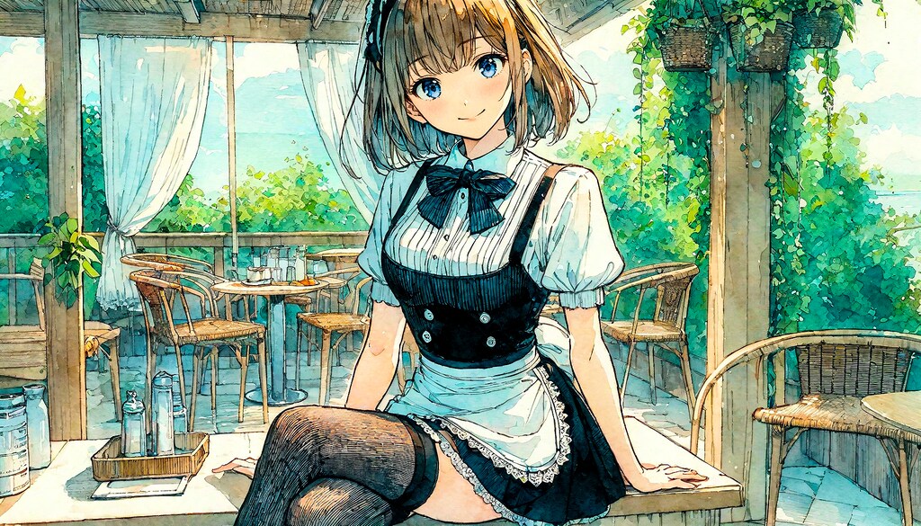 ウェイトレスの少女48