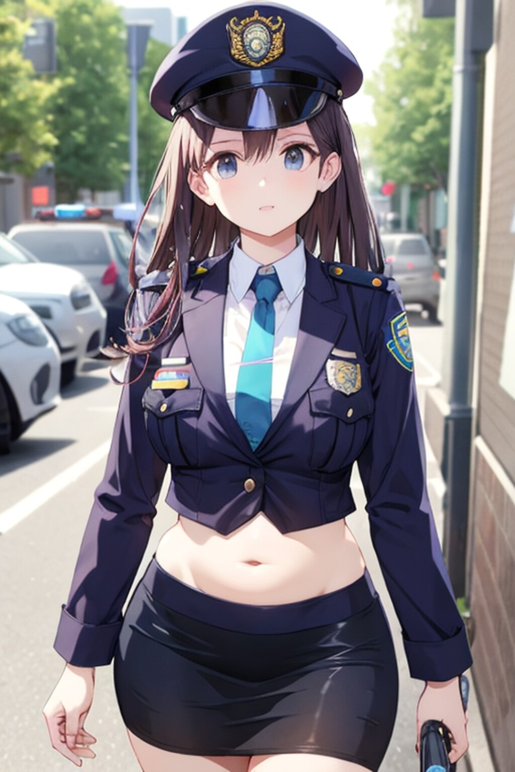 セクシーへそ出しミニスカポリス