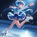 セーラー戦士風女子フィギュアスケート選手のエキシビション (水星) 12枚目