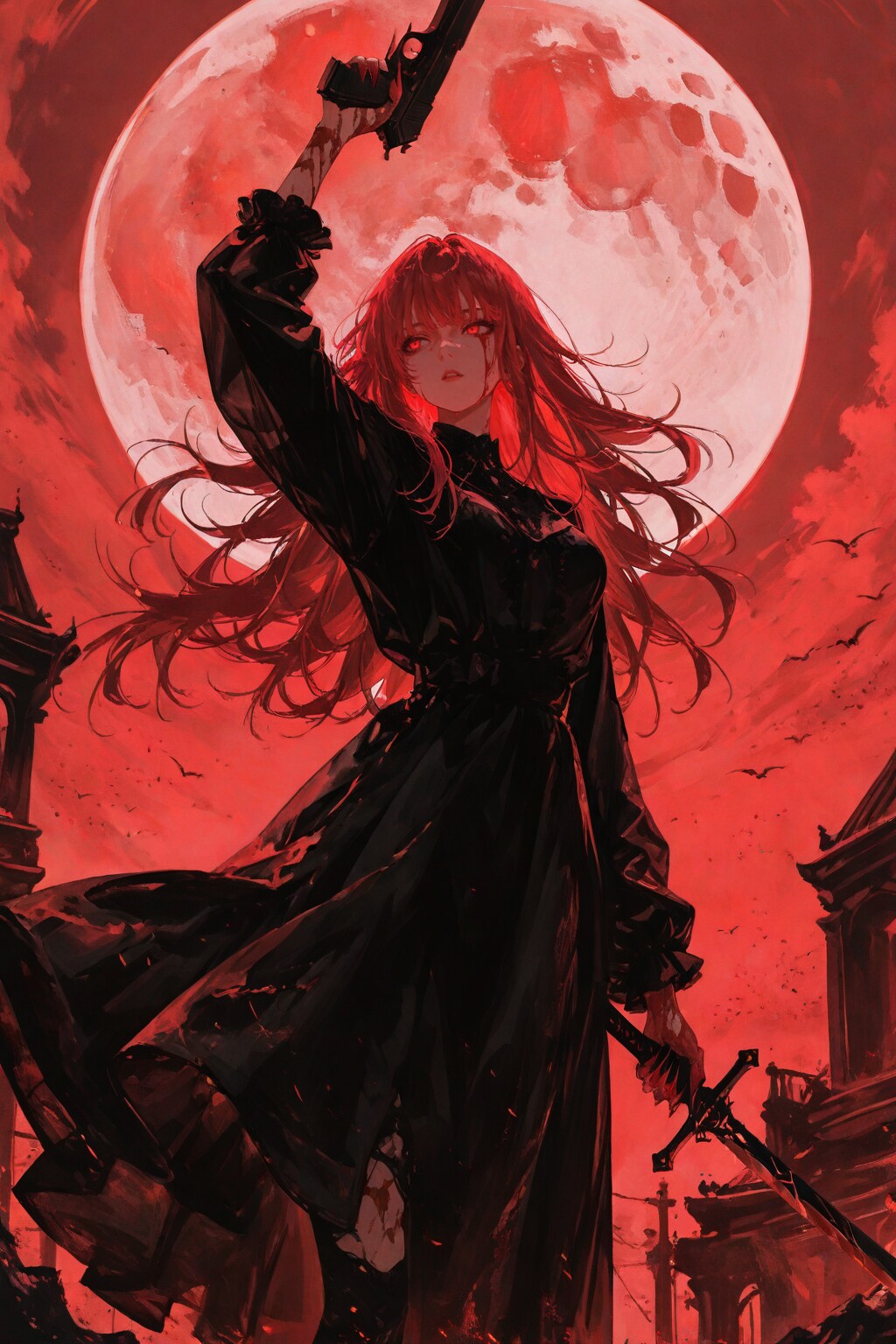 赤い月夜のハンター