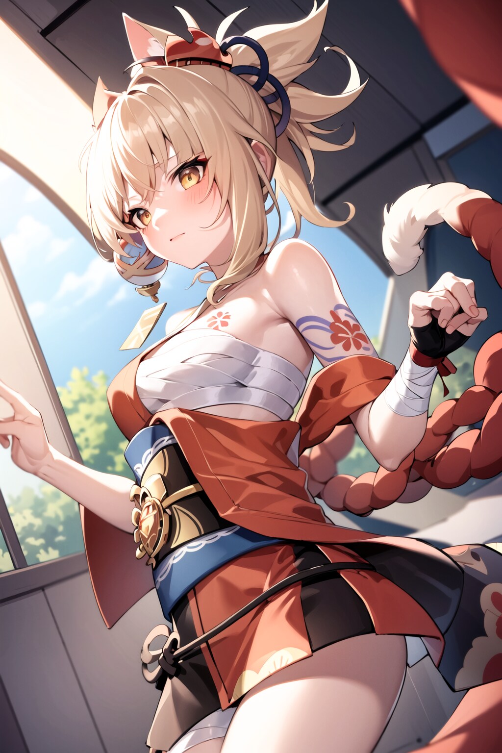 猫耳宵宮(下からのアングル)