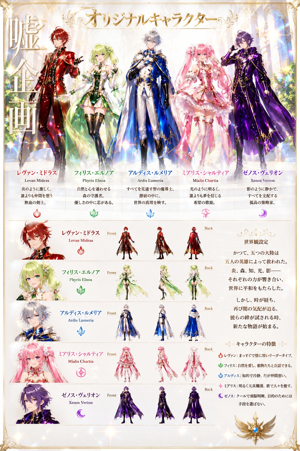 オリジナルキャラ　ファンタジーキャラ