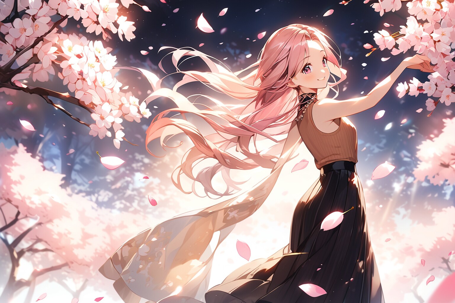 桜並木にて②