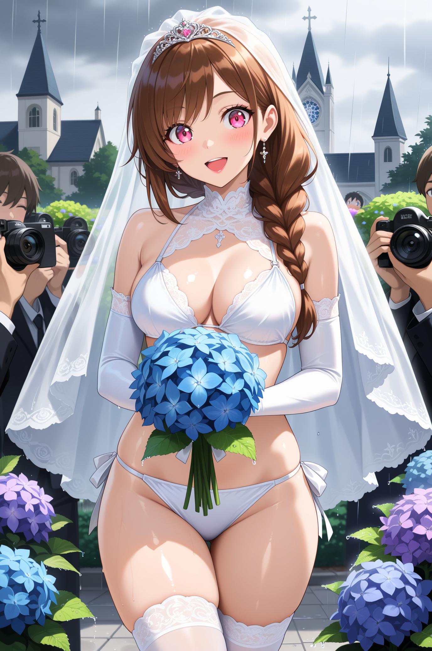 紫陽花に囲まれて撮影会