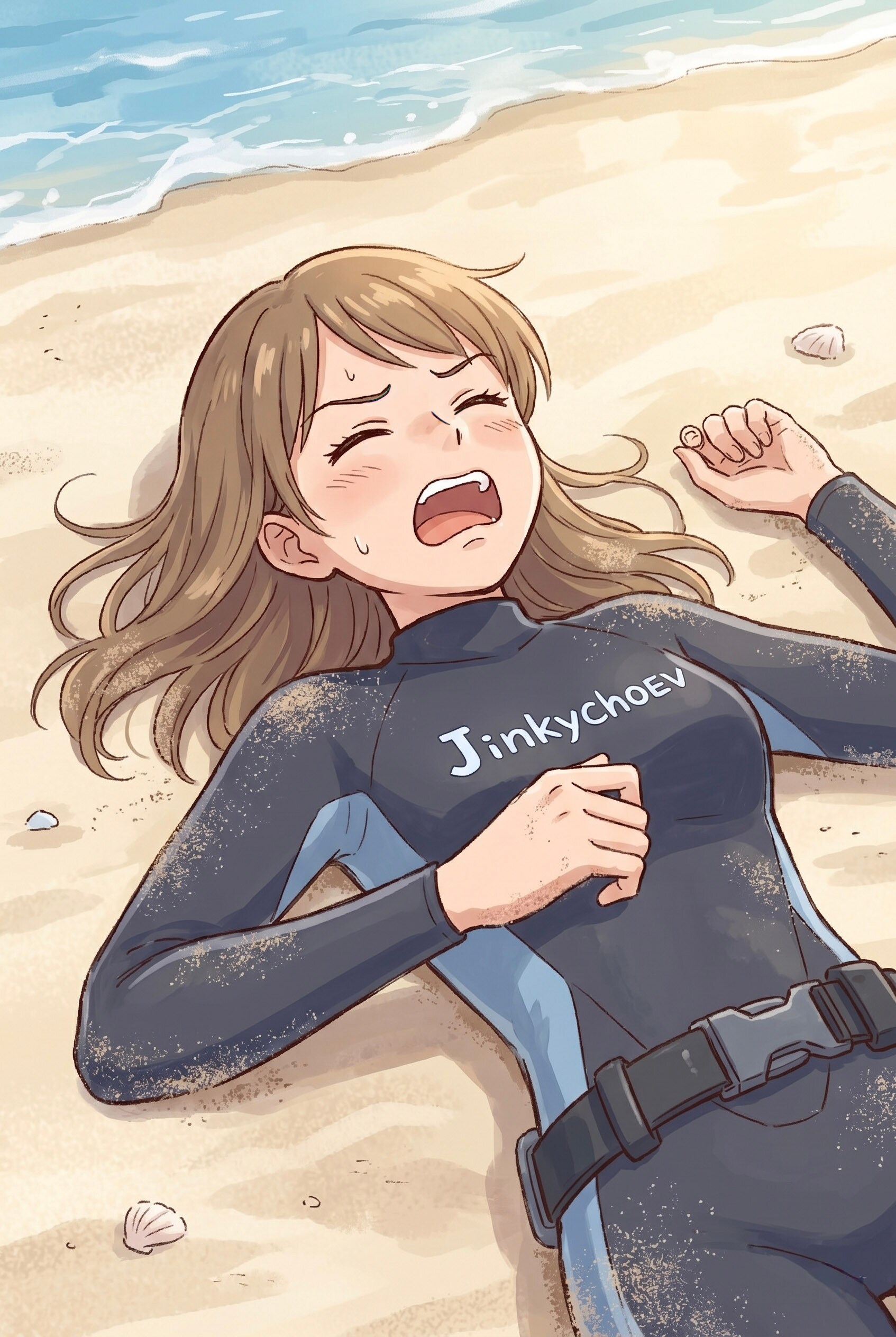つ、疲れた！！なんでわたしだけ 12 分以内なの！？ | の人気AIイラスト・グラビア