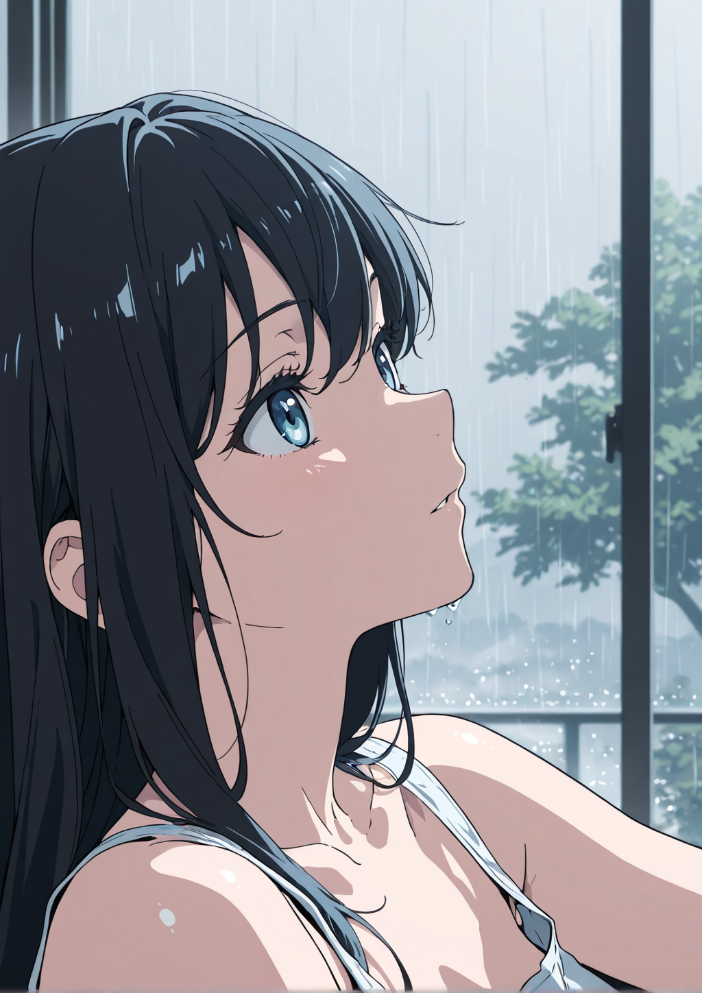 月曜の朝の雨