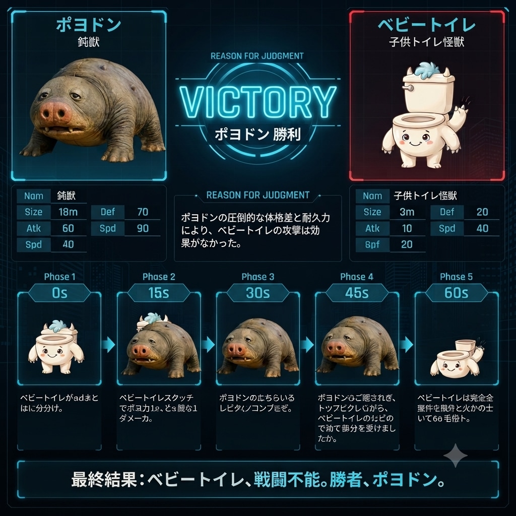ポヨドン vs LV1 ベビートイレ