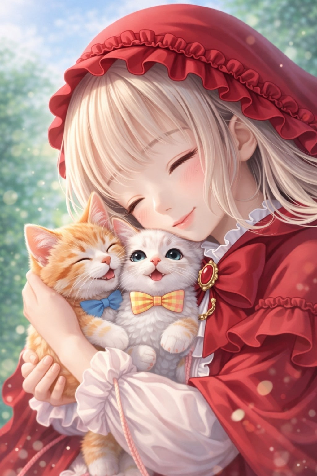 赤ずきんと子猫