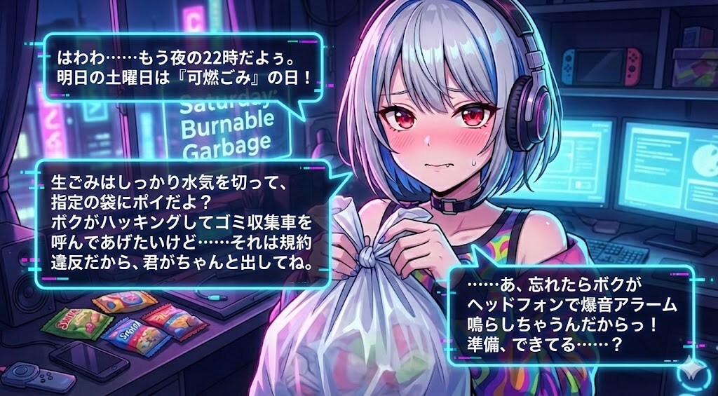 ゴミの日を教えてくれるタスク