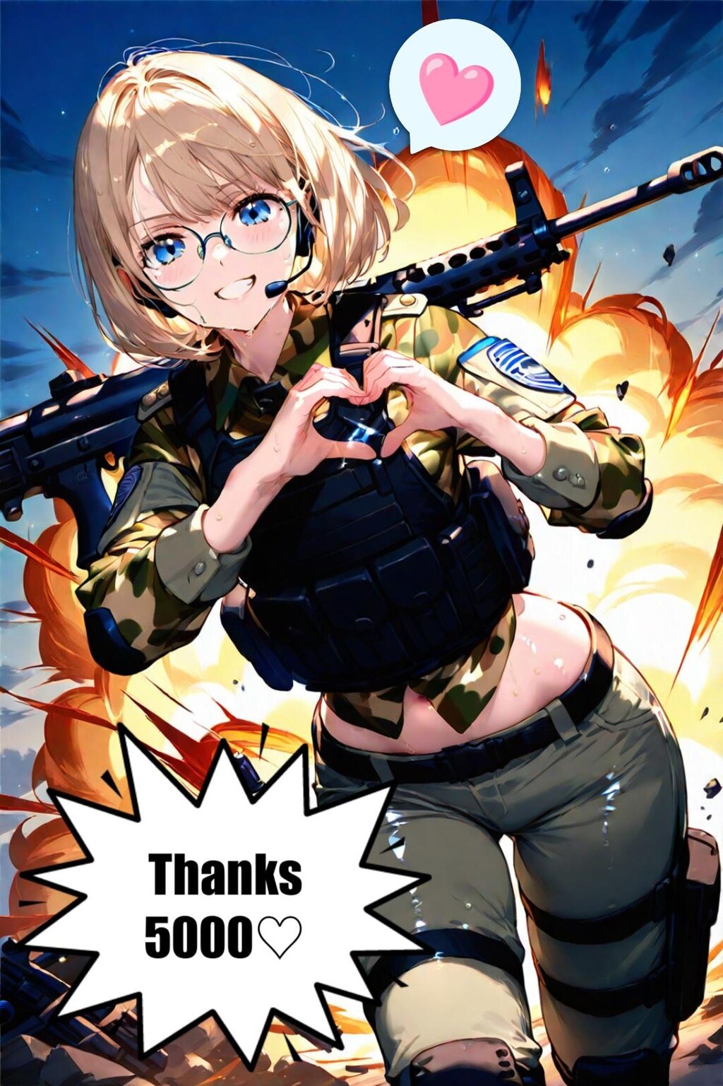 Thanks 5000♡(おかっぱさん)