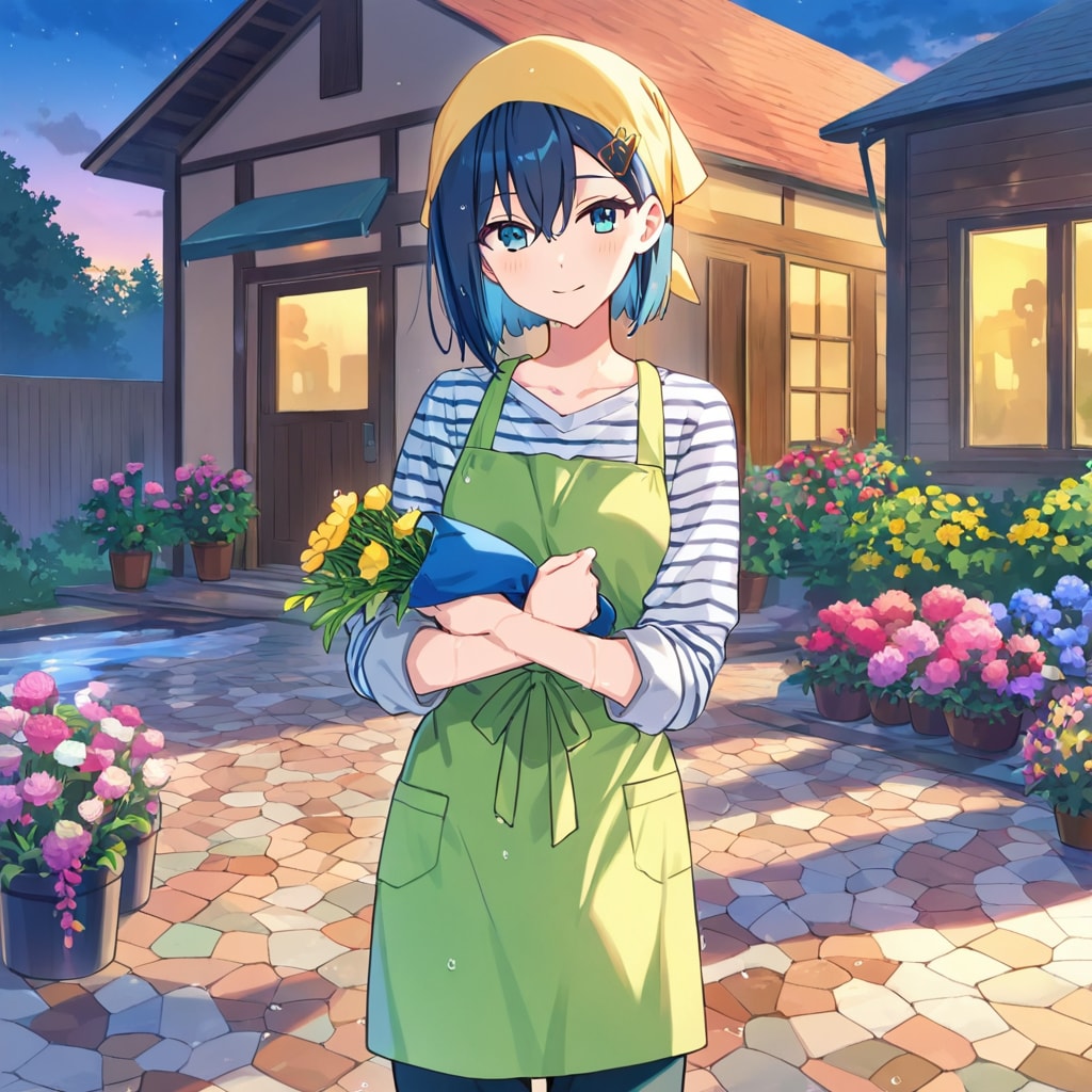 雨上がりの花壇づくり | の人気AIイラスト・グラビア