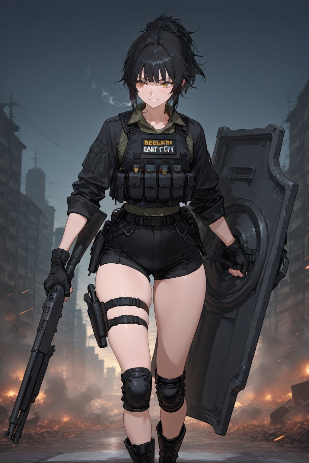 警戒する防弾・チョキ子