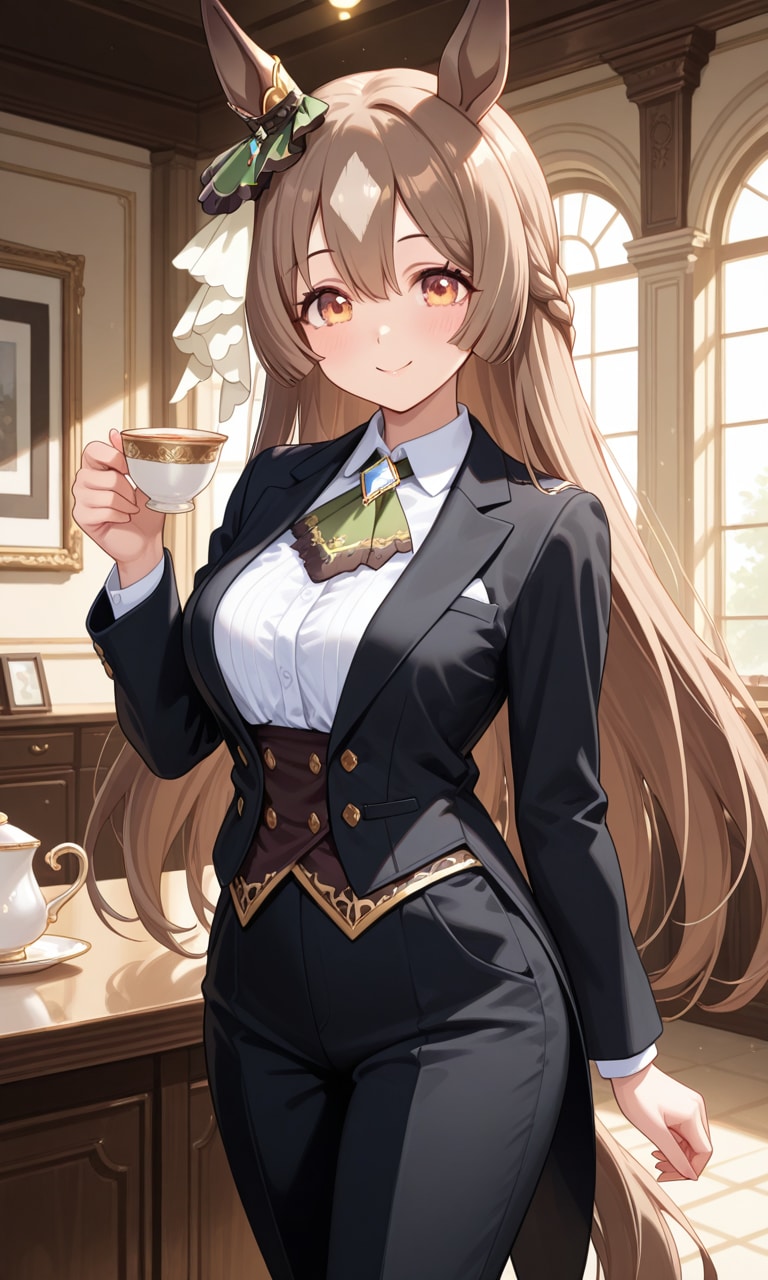 サトノダイヤモンド 執事衣装 | の人気AIイラスト・グラビア