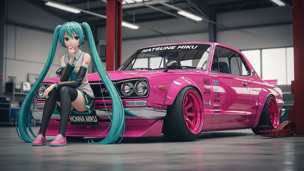 初音ミクとスカイライン2000GT-R