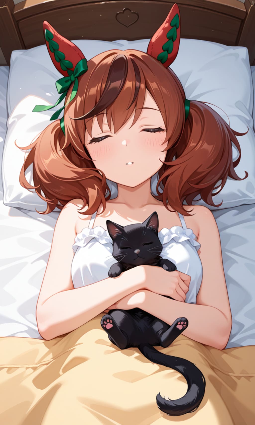猫と一緒に昼寝ネイチャさん