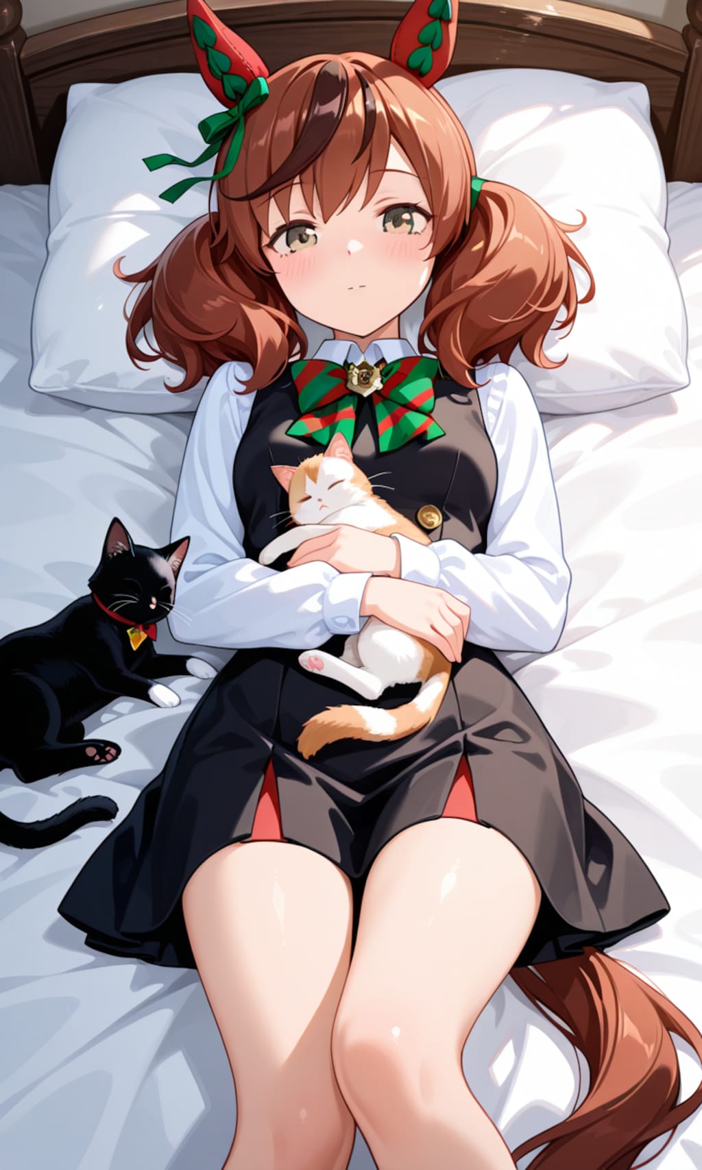 猫と一緒に昼寝ネイチャさん