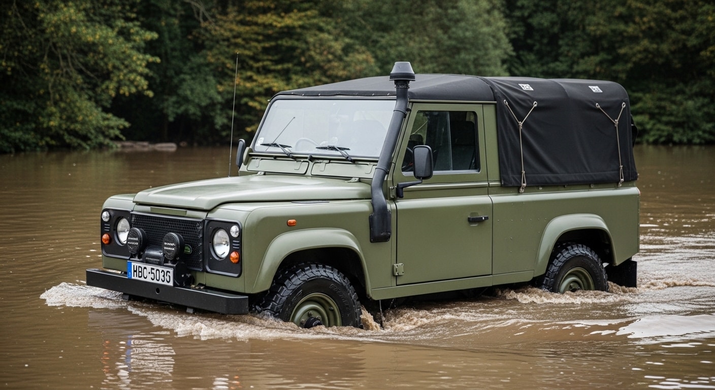 ランドローバーディフェンダ―川渡り | の人気AIイラスト・グラビア
