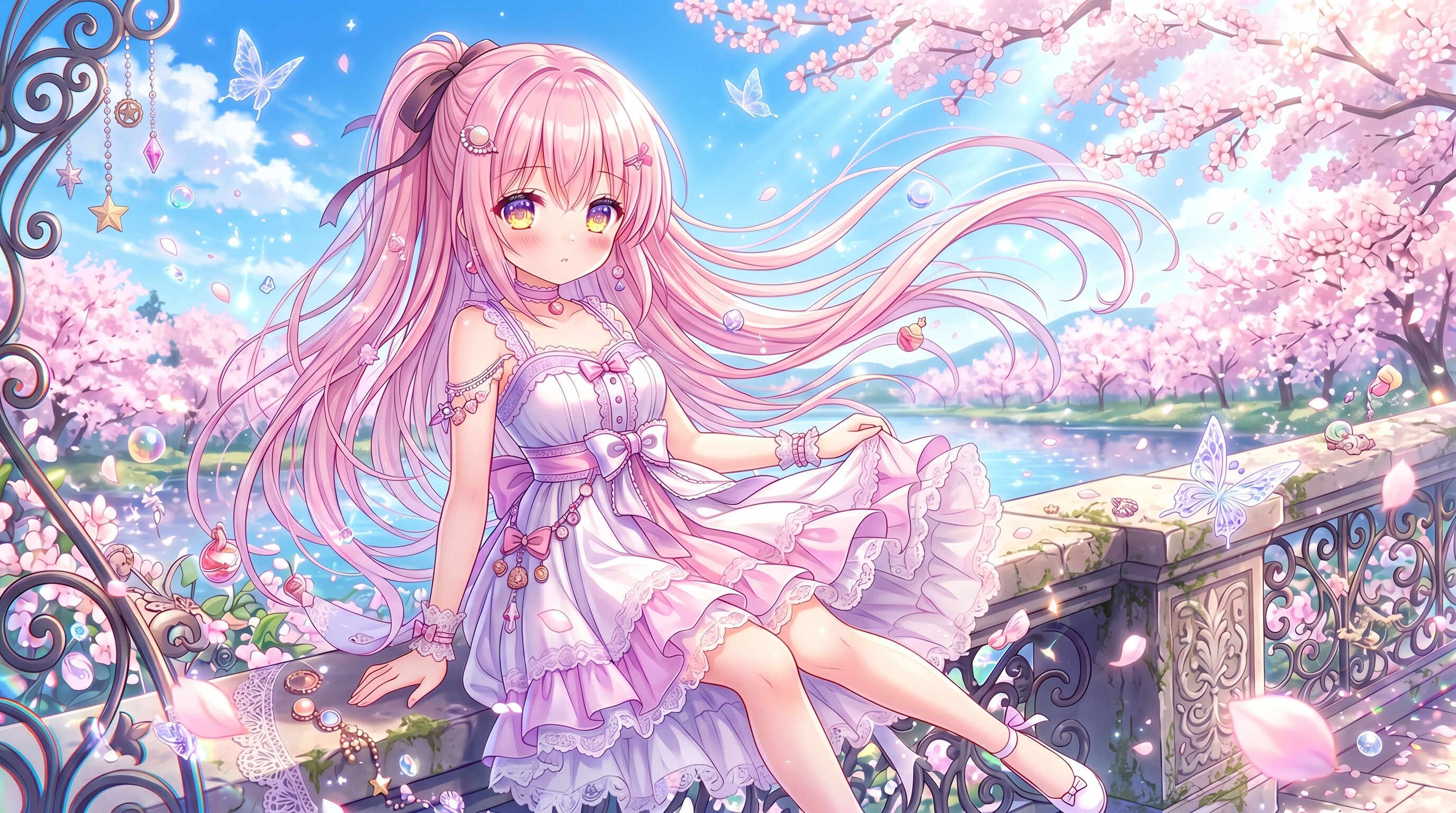 春風に舞う光の少女 | の人気AIイラスト・グラビア