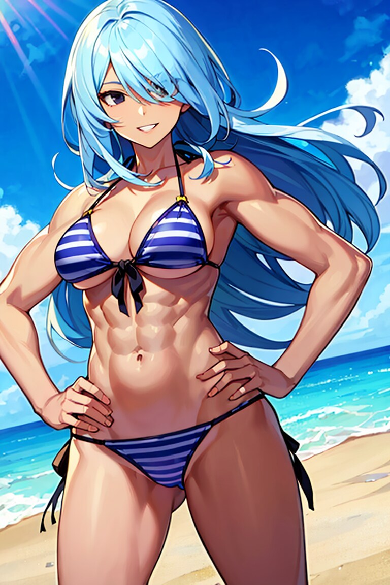 筋肉娘さんビキニ