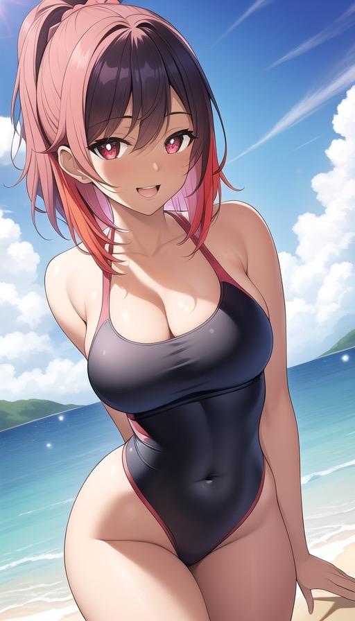 競泳水着美女5